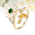 thumbnail image 1 of WEUVEB 1Ud Anillo Femenino Giratorio Con De Abeja Y En Color Dorado Y, 1 of 8