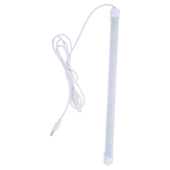 WHAMVOX USB LED Light Strip for Reading Eye Caring White Plastic Lamp with 18 SMD LEDs and 3M Adhesive Plates