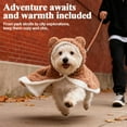 thumbnail image 4 of Warm Pet Cape Blanket with Hood, Cozy Pet Wearable Blanket for Small Medium Dogs & Cats, Winter Cloak Coat for Puppy Kitten, Size Small to Large (Blue, S), 4 of 12
