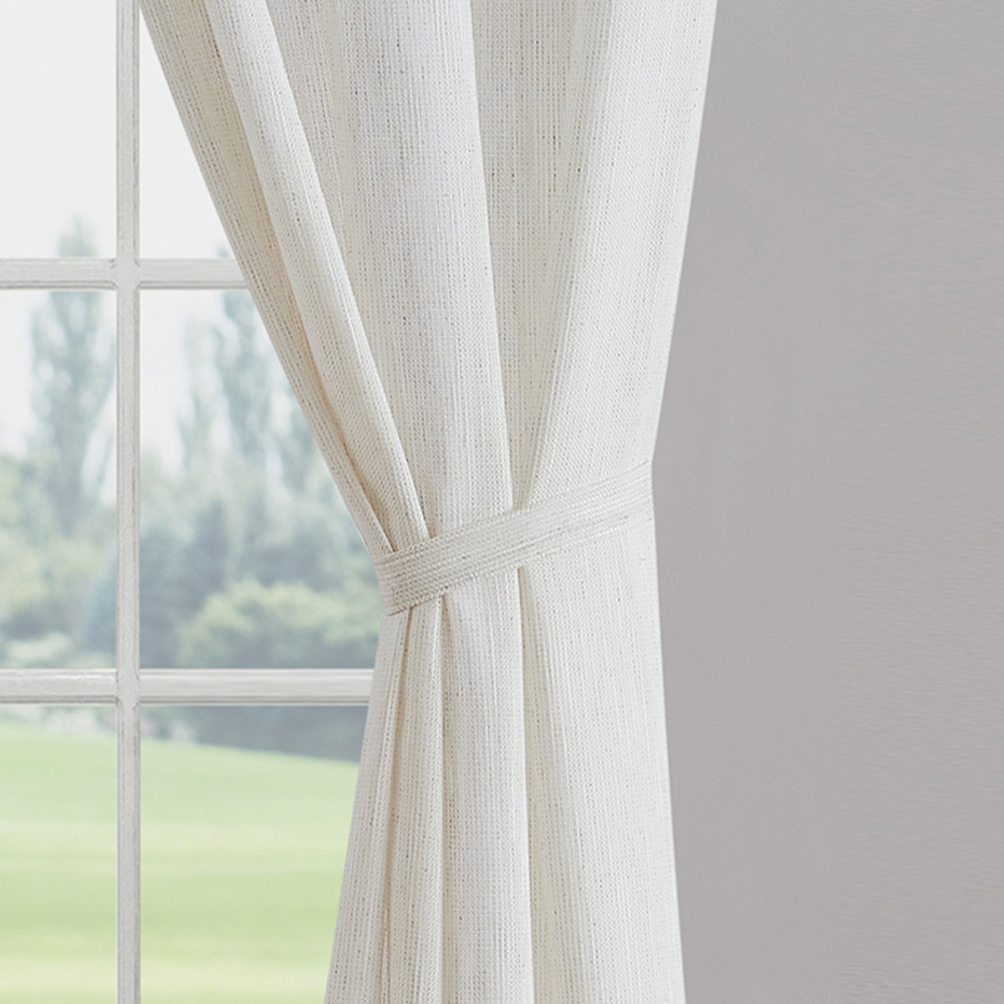 Creative Home Ideas Contemporary, Modern Grommet Light Filtering Curtain Panel, 38 in x 108 in (2 Panels)