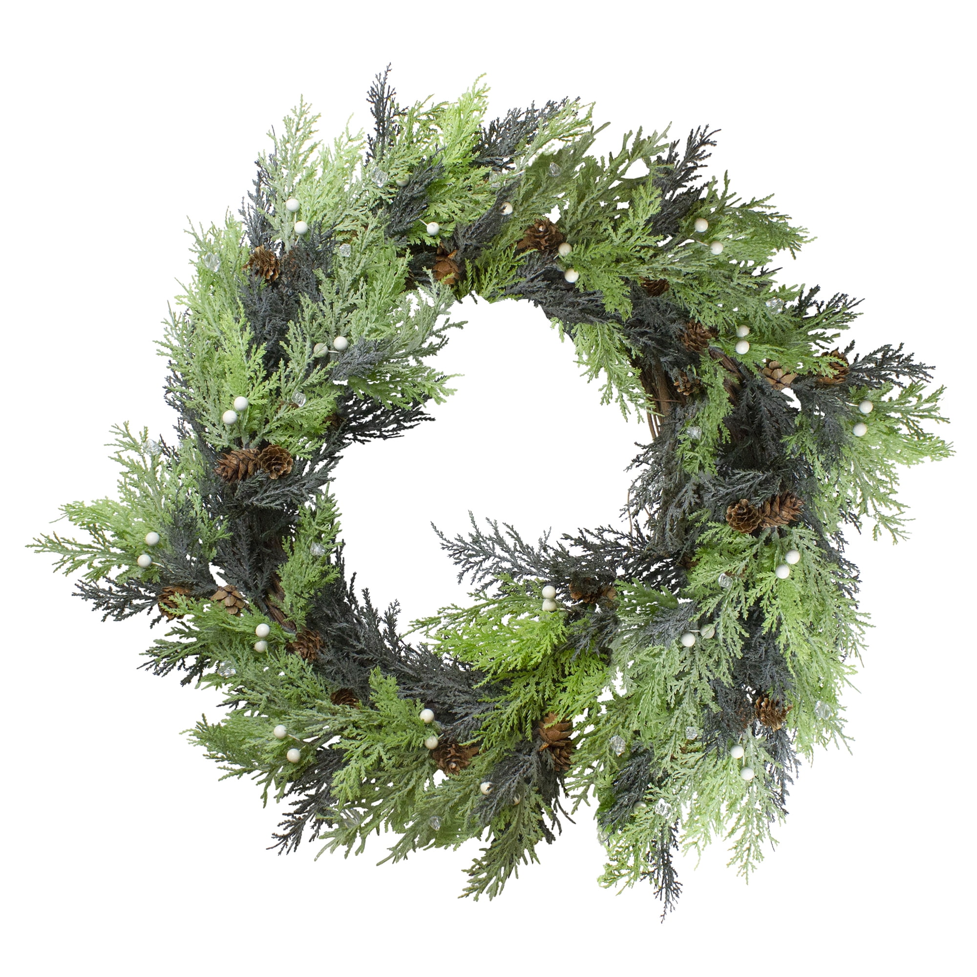Northlight Berry, Cedar and Pine Cone Artificial Christmas Wreath 24
