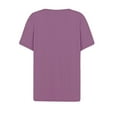 thumbnail image 5 of Women's T-Shirts Sevevn Women's Casual Solid Color Short-Sleeved V-Neck Top Blouse Tops For Women Trendy, 5 of 5