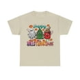 thumbnail image 3 of Happy Hallothanksmas T-shirt Cute Halloween Thanksgiving Christmas Shirt Sand Medium, 3 of 6