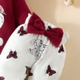 thumbnail image 4 of TOWED22 Baby Girl Clothes Infant Newborn Outfits Romper 0-18 Month Toddler Girls’ Clothing Pant Set(Wine,3-6 M), 4 of 6
