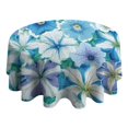 thumbnail image 4 of Pioneer Flower Floral Print Pattern Round Tablecloth 60"x60",Wrinkle Wipeable Table Cloth for Kitchen Dining Room Picnic Patio Party, 4 of 6