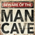 thumbnail image 2 of Grey, Jace 12x12 White Modern Wood Framed Museum Art Print Titled - Mancave Sign, 2 of 4