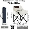 thumbnail image 2 of Portable camping chair with breathable upholstered construction Side pockets Aluminium frame camping chair with carry bag for backpacking and camping, 2 of 6