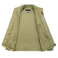 thumbnail image 5 of Miluxas Men's Bomber Jacket Lightweight Casual Windbreaker Jackets Zip Up Coat Khaki, 5 of 9