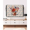 thumbnail image 5 of 4th of July Blue Red Outdoor TV Cover 30 to 32 Inch Weatherproof, Star Watercolor Floral American Flag 600D Oxford TV Covers with Waterproof Zipper, Outside Flat TV Screen Protector 30"Wx19"Hx4.5"D, 5 of 7