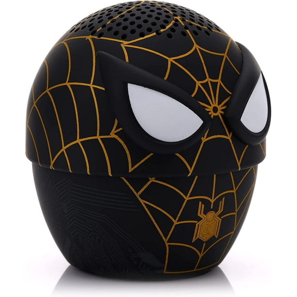 Bitty Boomers Marvel: No Way Home Spider-Man Traje negro y dorado - Mini altavoz Bluetooth