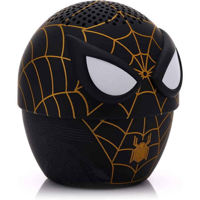 Bitty Boomers Marvel: No Way Home Spider-Man Traje negro y dorado - Mini altavoz Bluetooth