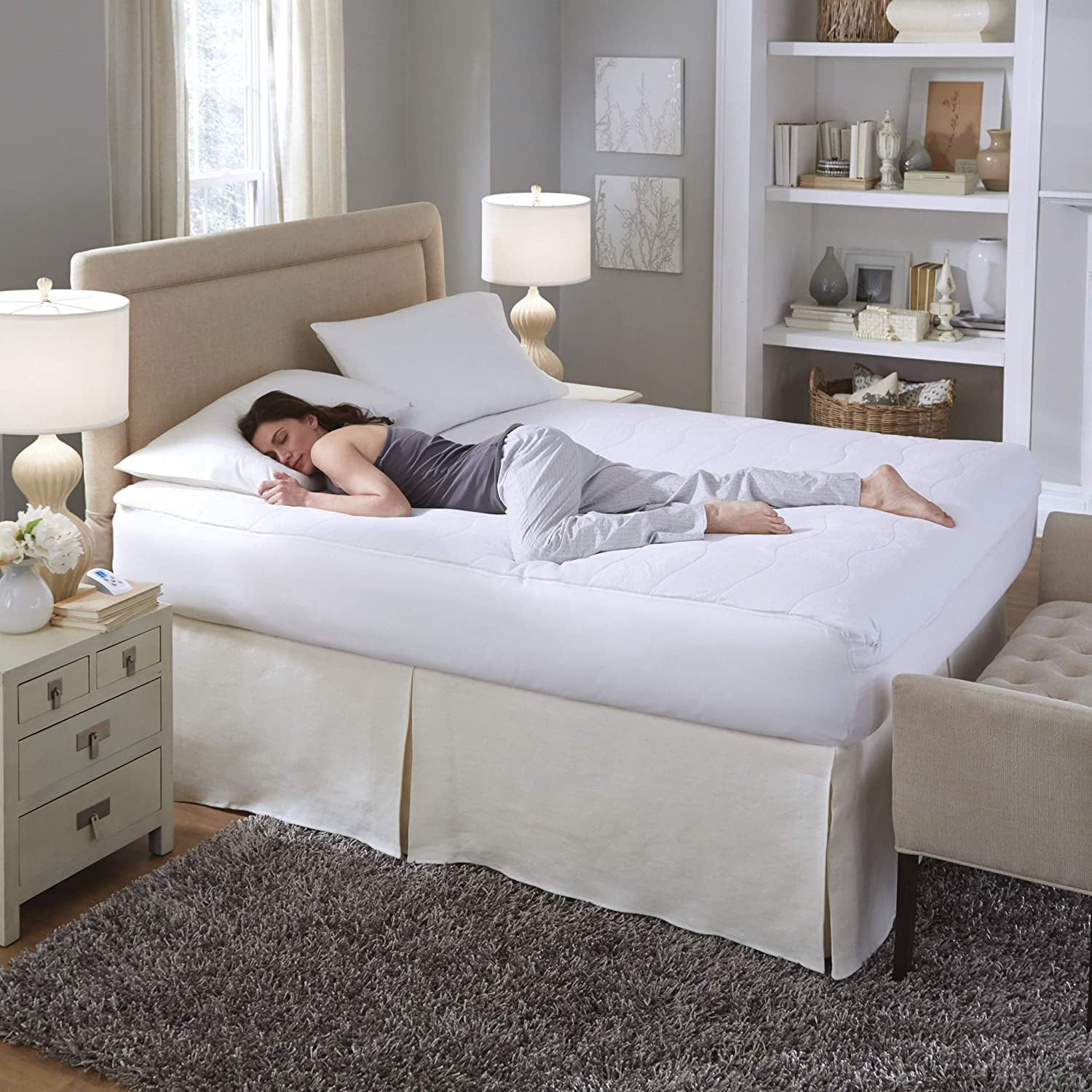Serta Electric Microplush Heated Mattress Pad With New Digital Controller Walmart Com Walmart Com