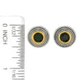 thumbnail image 3 of Sterling Silver Round Chrome Diopside Triple Rope Halo Stud Earrings, 3 of 3