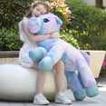 thumbnail image 4 of Peluche de peluche Tezituor con forma de unicornio gigante, 110 cm, arcoíris, 4 of 7