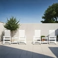 thumbnail image 6 of Greforg Outdoor Oversized Patio Rocking Chair Set of 4, HDPE Weather Resistant Porch, Garden Lawn Rocker,White, 6 of 7