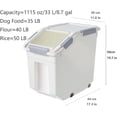 thumbnail image 5 of 2 Pack Airtight Flour Storage Container With Scoop,Dry Food, Sugar, Baking Supplies,Rice Container Set -BPA Free- Pet Food Storage Container,Dog Cat Birds Food Bin(50LB), 5 of 11