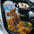 thumbnail image 3 of XYZCANDO Seats Protector Highland Cow Sunflower Towel Cover for Camping Gym Travel, Non-Slip Lightweight Car Seat Cover for Trucks SUV, 3 of 10