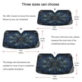 thumbnail image 2 of Foldable Car Windshield Sunshade UV Sun Visor Protector Blocks UV Rays Keeps Vehicle Cool 53x23.5 Inch Blue Glass Flower Petals, 2 of 8