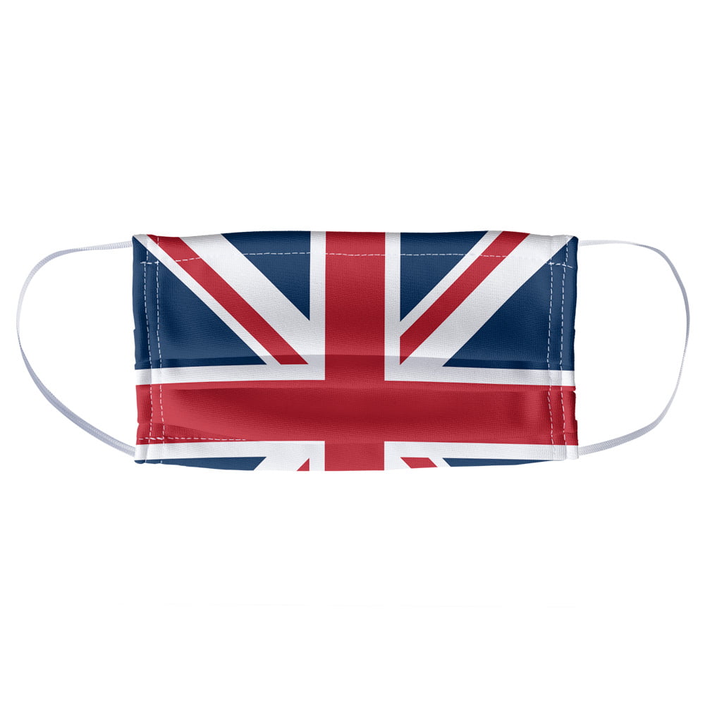 Gabrerry British Flag Print Face Coverings Dustproof Sunscreen Breathable Multi-Purpose Mouth Coverings Reusable