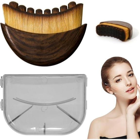 Dry Brushing Face Brush, Lymphatic Contour Face Brush, Chin & Jawline Sculpting, Lymphatic Drainage Massager for Face, Ergonomically Designed to Fit The Skin Precisely