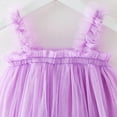 thumbnail image 4 of IVEYRTF Girls Christmas Dress Star Cake Tutu Princess Net Layered Puffy Dresses Flying Sleeve Party Holiday Formal Wear Elegant Outfit for Birthday Celebration Pageant(Purple#5,7-8 Years), 4 of 5