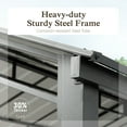 thumbnail image 6 of Alpha Joy 10' x 20' Metal Carport Heavy Duty Hardtop Carport Kits Galvanized Steel Roof & Frame Multi-Purpose Shelter for Car, 6 of 10