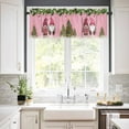 thumbnail image 3 of Christmas Curtain Valances Set Cow Farmhouse Snowflake Berry Snowflake Kitchen Curtains 36&nbsp;inch Length Rod Pocket Valance and Tiers 3 Piece Set Small Bedroom Bathroom Laundry Decor, 3 of 7