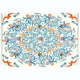 thumbnail image 1 of Metal Light Switch Plate Cover Colorful White Flower Heart Mandala Tile Pattern TIL037, 1 of 13