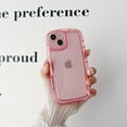 thumbnail image 4 of Case for iPhone 14, Clear Soft [Back & Edge Airbag Shock-Absorbing] Non-Yellowing Crystal TPU Silicone Shockproof Bumper Phone Cover Slim Candy Colors Transparent Phone Shell for Women - Pink, 4 of 11