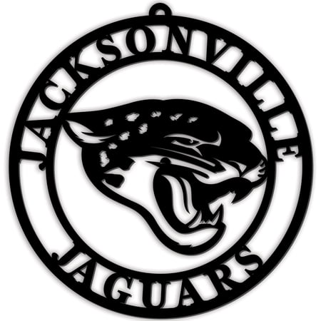 Black Jacksonville Jaguars 16 Team Logo Cutout