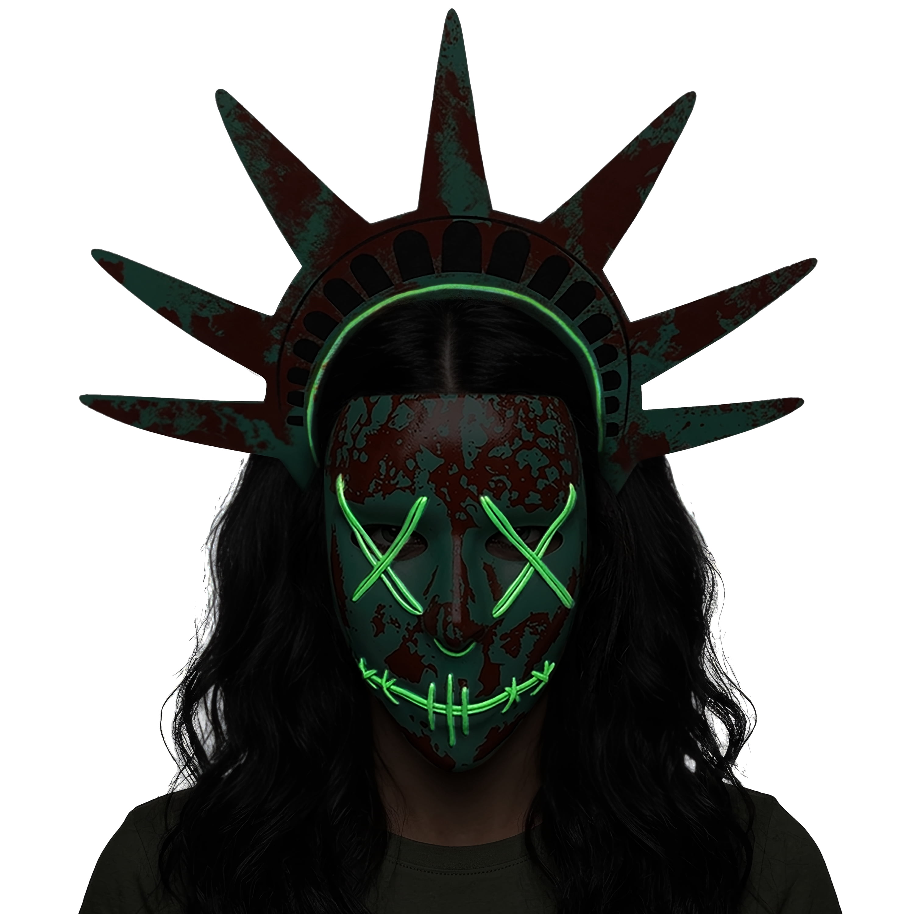 Lady Liberty Adult Half Mask Halloween Accessory for Adults, by Inspirit Designs