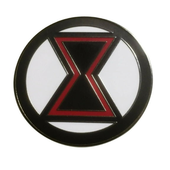 Avengers Black Widow Logo 1.5 Inches in Diameter Enamel Metal Pin