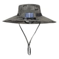 thumbnail image 3 of Sombrero para el sol Fernando con ventilador de enfriamiento para acampar hombres y mujeres tinta verde, 3 of 8
