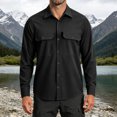 thumbnail image 2 of COMVALUE Mens Long Sleeve Shirts Casual Button Down Shirt Wrinkle Free Dress Shirt with Pocket (Black, 3XL), 2 of 5