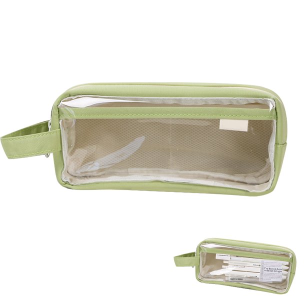 Estuche para lápices, estuche transparente para bolígrafos, estuche organizador multifunción, estuche transparente, bolsa de maquillaje