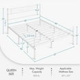 Queen Size Bed Frame, Metal Platform Bed Frame, Mattress Foundation