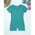 thumbnail image 5 of Oyolan Kids Boys Girls Short Sleeves Gymnastics Leotard Jumpsuit Unitard Ballet Dance Dancewear Green 14, 5 of 7