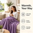 thumbnail image 6 of SUNNY HEAT Electric Blanket Heated Twin 62" x 84" -Fast Heating 9 Levels & 10H Auto off, Warm Soft Fannel Machine Washable, for Bed/Couch/Office, Dark Purple, 6 of 10