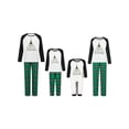 thumbnail image 1 of SUNSIOM Matching Family Pajamas Sets Christmas PJ's Long Sleeve Tree Print Raglan Tops + Plaid Pants Set Loungewear, 1 of 10
