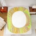 thumbnail image 5 of Castle Fairy Abstract Ombre Stripes Bed Sheets,Gradient Geometric Lines King Sheets, 5 of 7
