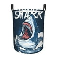 thumbnail image 2 of Uemuo Shark Pattern Circular Laundry Hamper Basket with handles,Collapsible laundry basket,Large capacity laundry hamper,Laundry Organizer-Medium, 2 of 8