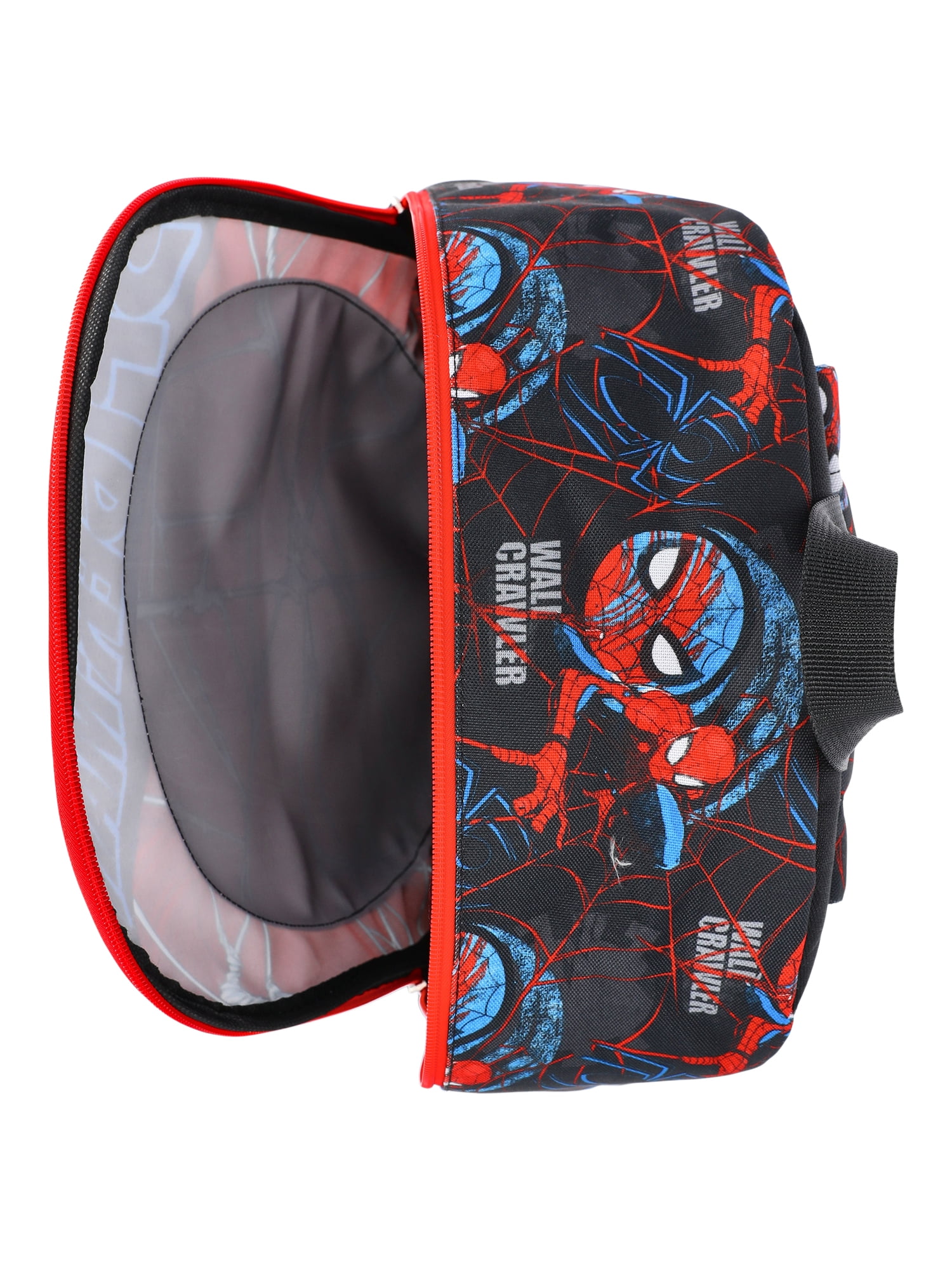 Marvel Spider-Man Mask Boys' Light-Up 17" Backpack, Black/Red