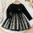 thumbnail image 2 of Utlike Girls Dresses Long Sleeve Dress With Bow Print Party Dress Leisure Sundress Size 9 Months-12 Months, 2 of 8