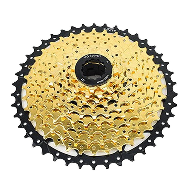 de bicicleta, del piñón del casete de bicicleta 11T-42T de /10 para bicicletas de montaña accesorios es 42T 10 es 42T dorado Sunnimix Cassette de rueda libre de bicicletas