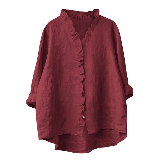 Vestidos Casuales Para Mujer, Blusas De Mujer De Moda Moda de verano para mujer, cuello en V, ocio, manga tres cuartos, color liso