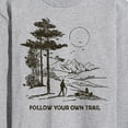 thumbnail image 3 of Instant Message - Follow Your Own Trail - Men's Long Sleeve T-Shirt, 3 of 6