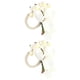 thumbnail image 5 of Napkin Holder, Hemp Rope Round Napkin Buckle Simulation Flower  For Anniversary For Hotel For Festival For Party ANGGREK 6623 Blanco, 5 of 8
