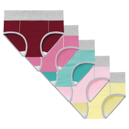 

Umitay Women s tempting Fashion Large Size Color Bump Buttocks Splicing Panties 5PC