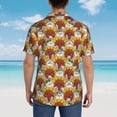 thumbnail image 3 of Lsque Cartoon Sunflowers pattern Hawaiian Shirt for Men, Unisex Summer Beach Casual Short Sleeve Button Down Shirts-3X-Large, 3 of 9