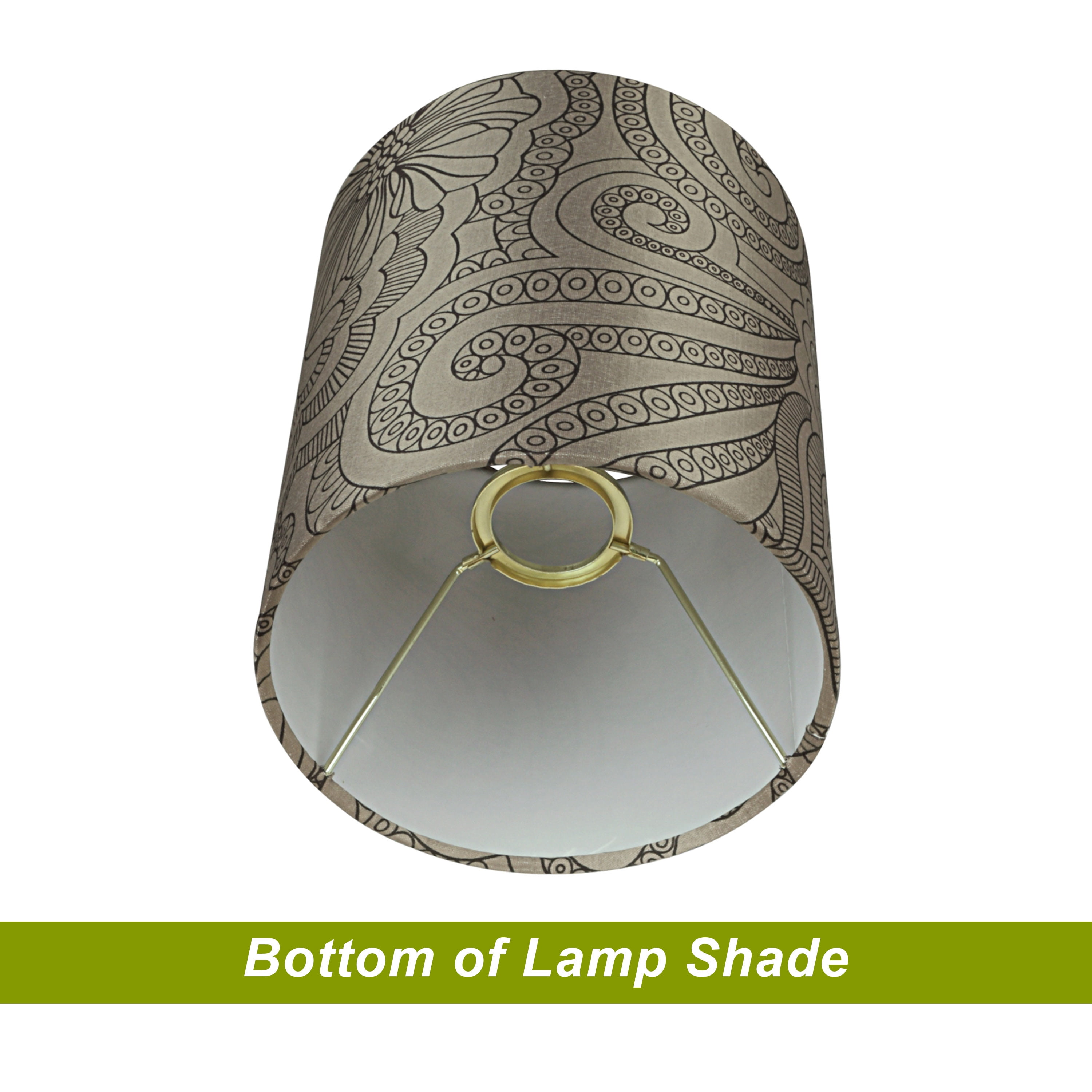 Aspen Creative 58501 Transitional Hardback Empire Shape UNO Construction Lamp Shade in Taupe, 6-1/2" Wide (6-1/2" x 6-1/2" x 7-1/2")